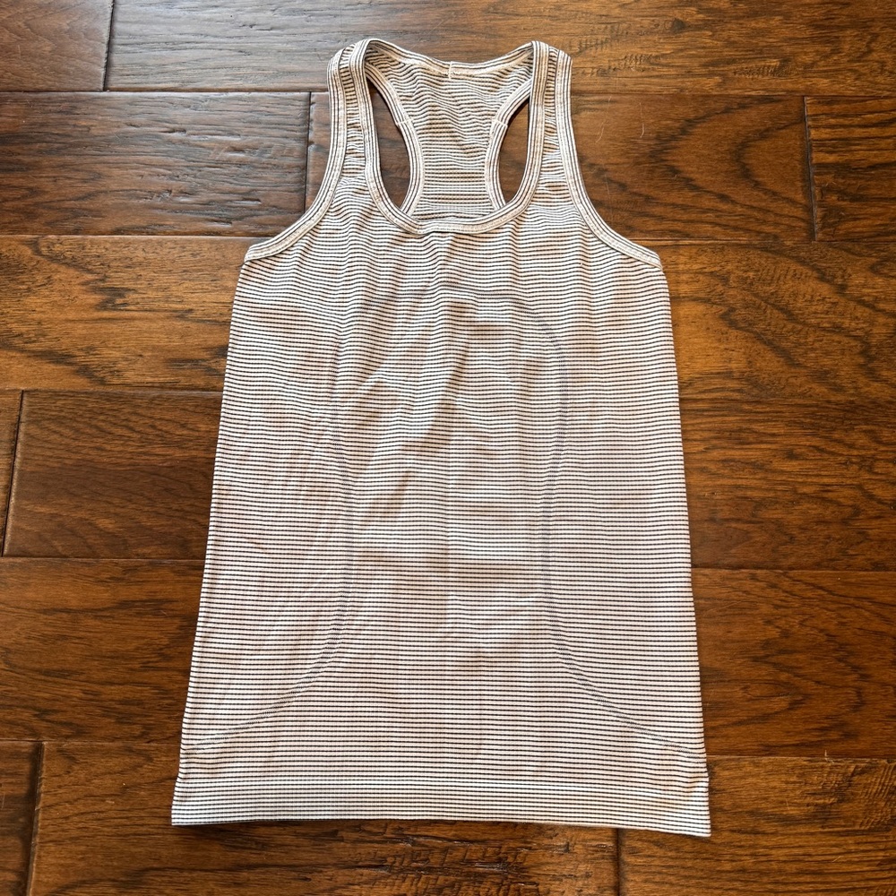 Lululemon Swiftly tank top mini stripe sz 4